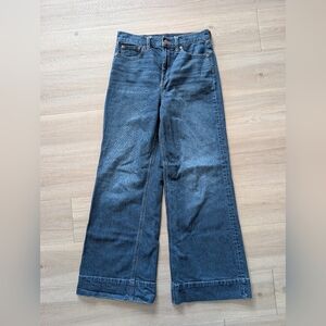 J CREW 5 Pocket Wide Leg Trouser Blue Jeans Wide Leg High Rise